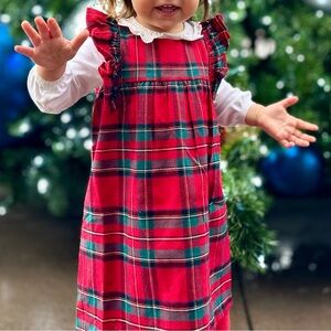 H&M Red Plaid Kids Casual Dress